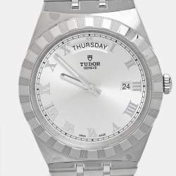 Pre Owned Tudor Silver Dial Stainless Steel Royal M28600-0001 Men's Wristwatch 41 mm