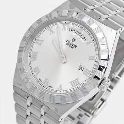 Pre Owned Tudor Silver Dial Stainless Steel Royal M28600-0001 Men's Wristwatch 41 mm