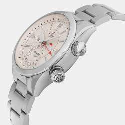Tudor White Stainless Steel Heritage Advisor 79620T-95740 Automatic Men's Wristwatch 42mm