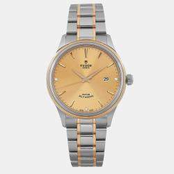 Tudor Champagne 18K Yellow Gold Stainless Steel Style 12703 Automatic Men's Wristwatch 41 mm
