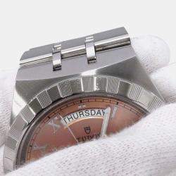 Tudor Pink Stainless Steel Royal M28600-0009 Automatic Men's Wristwatch 41 mm