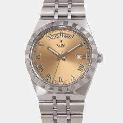 Tudor Pink Stainless Steel Royal M28600-0009 Automatic Men's Wristwatch 41 mm