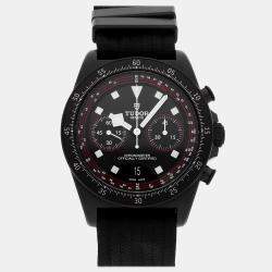 Pre-Owned Tudor Black Dial Pelagos FXD Chronograph Automatic Men's Watch 43 mm