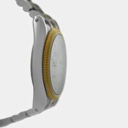 Tudor White Yellow Gold Stainless Steel Monarch 15733 Quartz Men's Wristwatch 34mm 