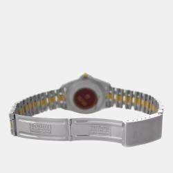 Tudor White Yellow Gold Stainless Steel Monarch 15733 Quartz Men's Wristwatch 34mm 