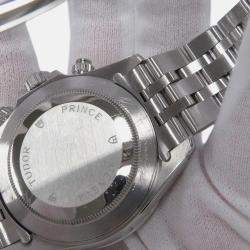 Pre Owned Tudor Prince Date 79280 Automatic Black Stainless Steel Men's Wristwatch 40 mm