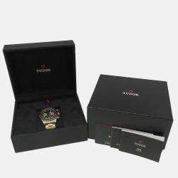 Pre Owned Tudor Black Bay 79363N Automatic Black 18k Yellow Gold Stainless Steel Men's Wristwatch 41 mm