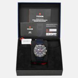 Pre Owned Tudor Pelagos 25807K Automatic Navy Blue Carbon Fiber Titanium Men’s Wristwatch 43 mm