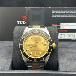 Pre Owned Tudor Black Bay 79733N Automatic 18K Yellow Gold Stainless Steel Men's Wristwatch 41 mm