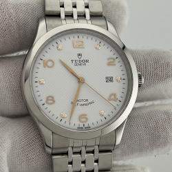 Pre Owned Tudor 1926 91650 Automatic White Diamond Stainless Steel Men's Wristwatch 41 mm