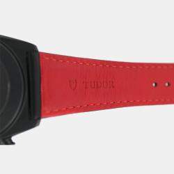 Pre Owned Tudor Fastrider Black Shield 42000CR Automatic Black Ceramic Pvd Steel Men's Wristwatch 42 mm