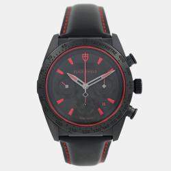 Pre Owned Tudor Fastrider Black Shield 42000CR Automatic Black Ceramic Pvd Steel Men's Wristwatch 42 mm