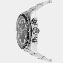 Pre Owned Tudor Heritage Chronograph 70330N Automatic Black Stainless Steel Men's Wristwatch 42 mm
