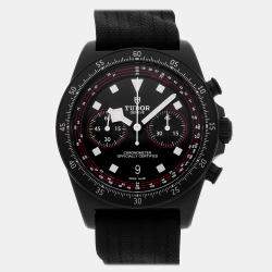 Pre Owned ساعة يد رجالية تيودور بيلاجوس FXD كرونوغراف 25827KN تلقائية سوداء كربونية 43 ملم مزودة سابقاً