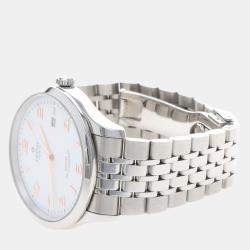 مملوكة مسبقًا ساعة يد رجالية تيودور 1926 91650 تلقائية بيضاء ستانلس ستيل 42 ملم