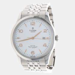 مملوكة مسبقًا ساعة يد رجالية تيودور 1926 91650 تلقائية بيضاء ستانلس ستيل 42 ملم