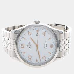 مملوكة مسبقًا ساعة يد رجالية تيودور 1926 91650 تلقائية بيضاء ستانلس ستيل 42 ملم