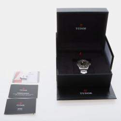 Pre Owned ساعة يد رجالية تيودور بلاك باي 58 79030N أوتوماتيكية ستانلس ستيل سوداء 39 مم