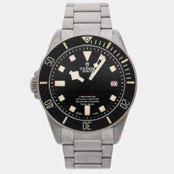 Pre Owned Pre-Owned Tudor Pelagos LHD 25610TN Black Automatic Titanium Men's Wristwatch 42 MM