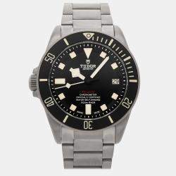 Pre Owned Pre-Owned Tudor Pelagos LHD 25610TN Black Automatic Titanium Men's Wristwatch 42 MM