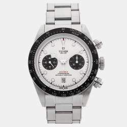 Pre Owned Pre-Owned Tudor Black Bay Chronograph 79360N White Automatic Stainless Steel Men's Wristwatch 41 MM