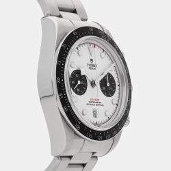 Pre Owned Pre-Owned Tudor Black Bay Chronograph 79360N White Automatic Stainless Steel Men's Wristwatch 41 MM