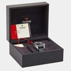 Tudor Black Stainless Steel Leather Black Bay M79230B-0002 Men's Wristwatch 41 mm