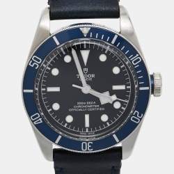 Tudor Black Stainless Steel Leather Black Bay M79230B-0002 Men's Wristwatch 41 mm