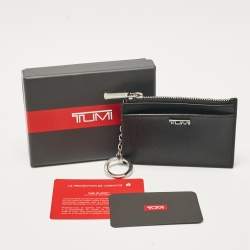Tumi Black Leather Sinclair Slim Card Case