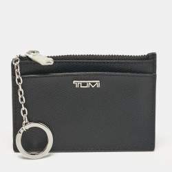 Tumi Black Leather Sinclair Slim Card Case