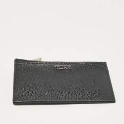 Tumi Black Leather Sinclair Slim Card Case