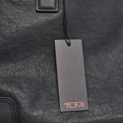 Pre Owned Tumi Black Leather Irving Slim Briefcase