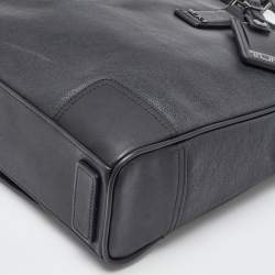 Pre Owned Tumi Black Leather Irving Slim Briefcase
