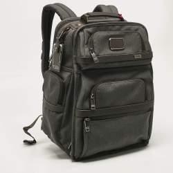TUMI Dark Grey/Brown Nylon Alpha 3 Brief Backpack