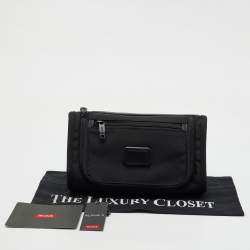 TUMI Black Ballistic Nylon Pouch Travel Kit