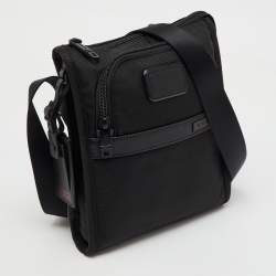 TUMI Black Ballistic Nylon Alpha 2 Small Pocket Messenger Bag