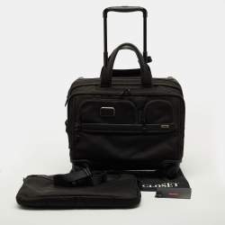 Pre Owned حقيبة مستندات تومي ألفا 3 ديلوكس نايلون أسود بأربع عجلات