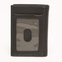 Pre Owned TUMI Multi Window Black Leather Card Holder