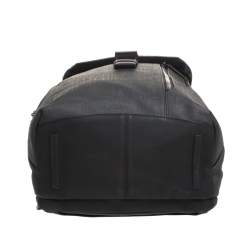 Tumi Dark Grey Coated Canvas and Leather Dresden Flap Backpack
