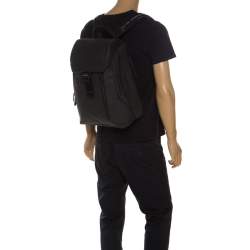 Tumi Dark Grey Coated Canvas and Leather Dresden Flap Backpack