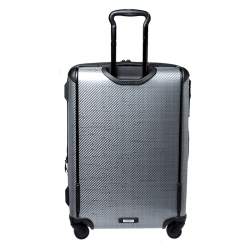 Pre Owned TUMI Grey Carbon Fiber Effect Hardcase 4 Wheel Tegra Short Trip Expandable Packing Case Luggage