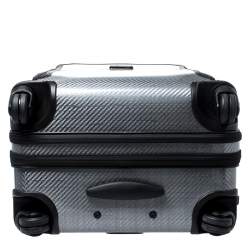 Pre Owned TUMI Grey Carbon Fiber Effect Hardcase 4 Wheel Tegra Short Trip Expandable Packing Case Luggage