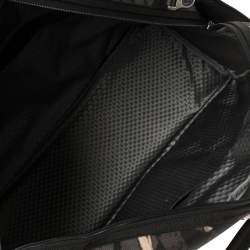 Pre Owned TUMI Black Camouflage Fabric and Leather Alpha Bravo Hunter Satchel