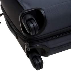 Pre Owned Tumi Grey/Black Nylon Alpha 2 International Expandable 4 Wheel Carry On Luggage