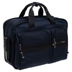 Pre Owned TUMI Navy Blue Nylon Gen 4.2 Three Way Briefcase Bag