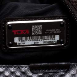 Pre Owned TUMI Two Tone Brown Nylon and Leather Cypress Roll Top Backpack