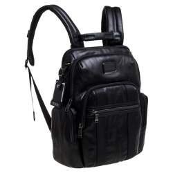 Pre Owned TUMI Black Leather Alpha Bravo Nellis Backpack