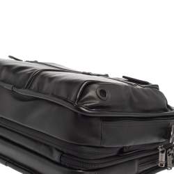 Pre Owned TUMI Black Leather Alpha Bravo T-Pass Expandable Laptop Briefcase