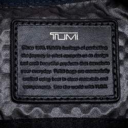 TUMI Black/Dark Brown Leather Annapolis Zip Flap Messenger Bag