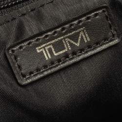 Tumi Black Leather DFO Monroe Oxford Top Zip Flap Messenger Bag